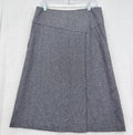 Talbots A Line Skirt 6 Gray Wool Blend Midi Lined Womens