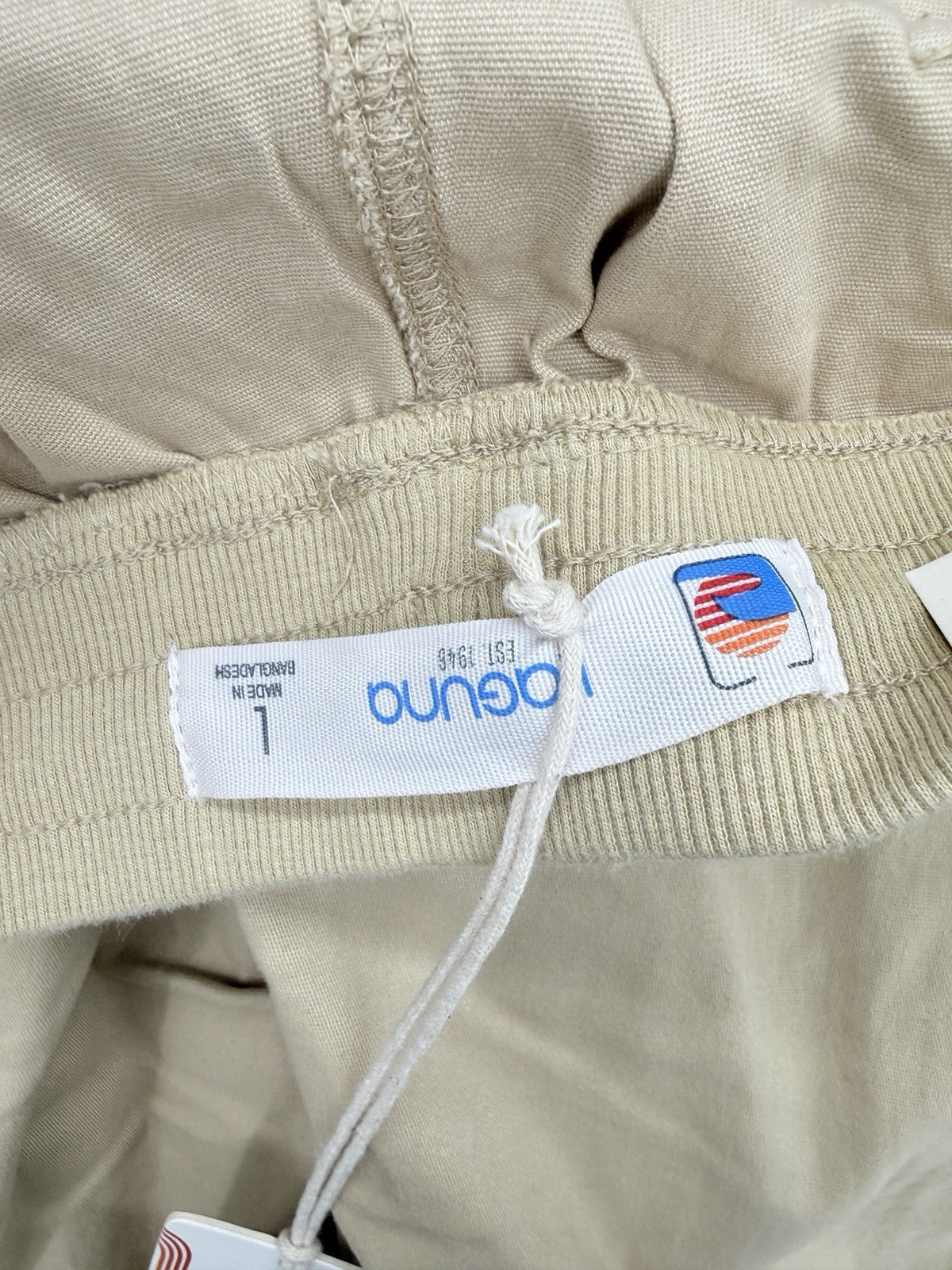 Laguna Joggers Pants Large Mens Tab Beige Pull On Stretch Twill New NWT