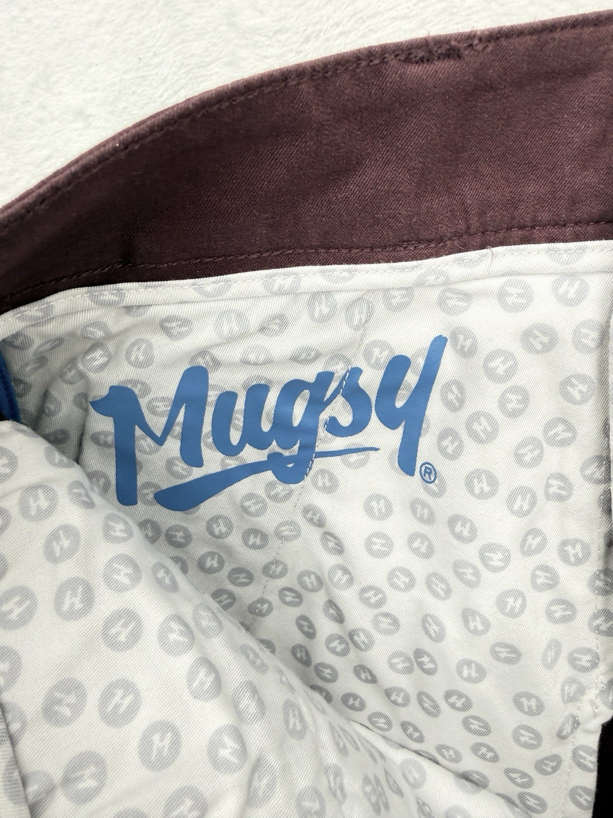Mugsy Shorts 34 Ports 7” Maroon Chino Mens