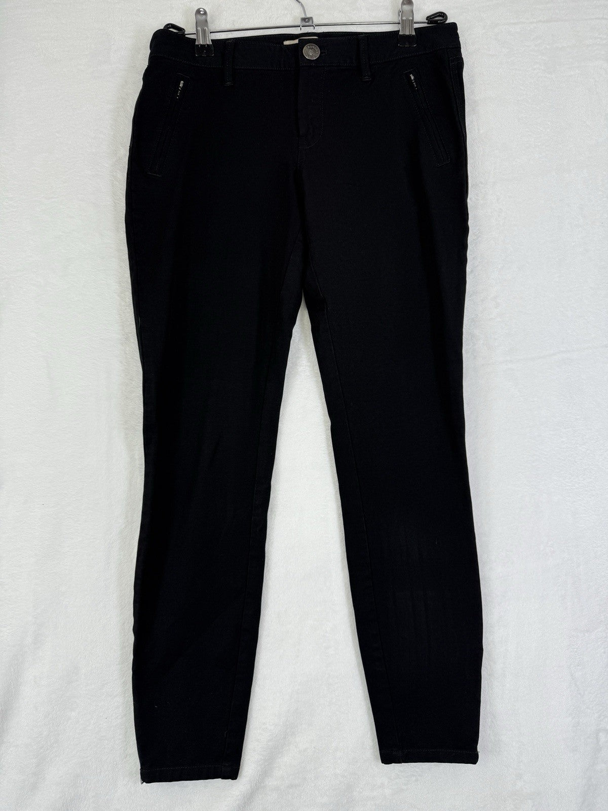 Banana Republic Sloan Pants 2 Womens Black Zip Ankle