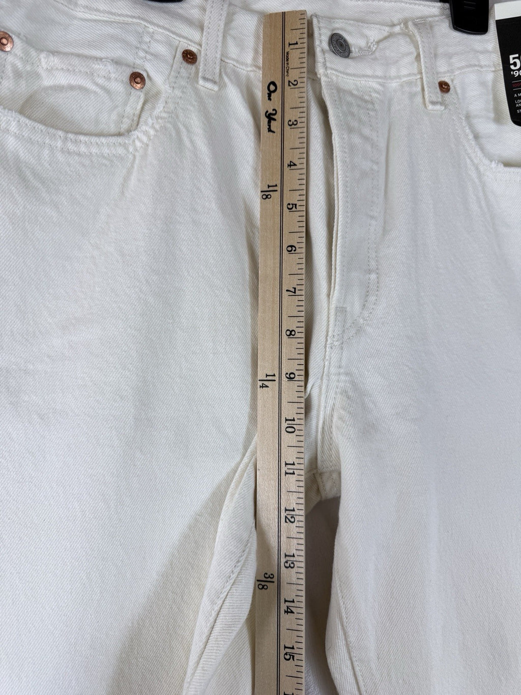 Levis 501 ‘90s Womens Jeans 30 30x32 White Ivory Button Fly Original New