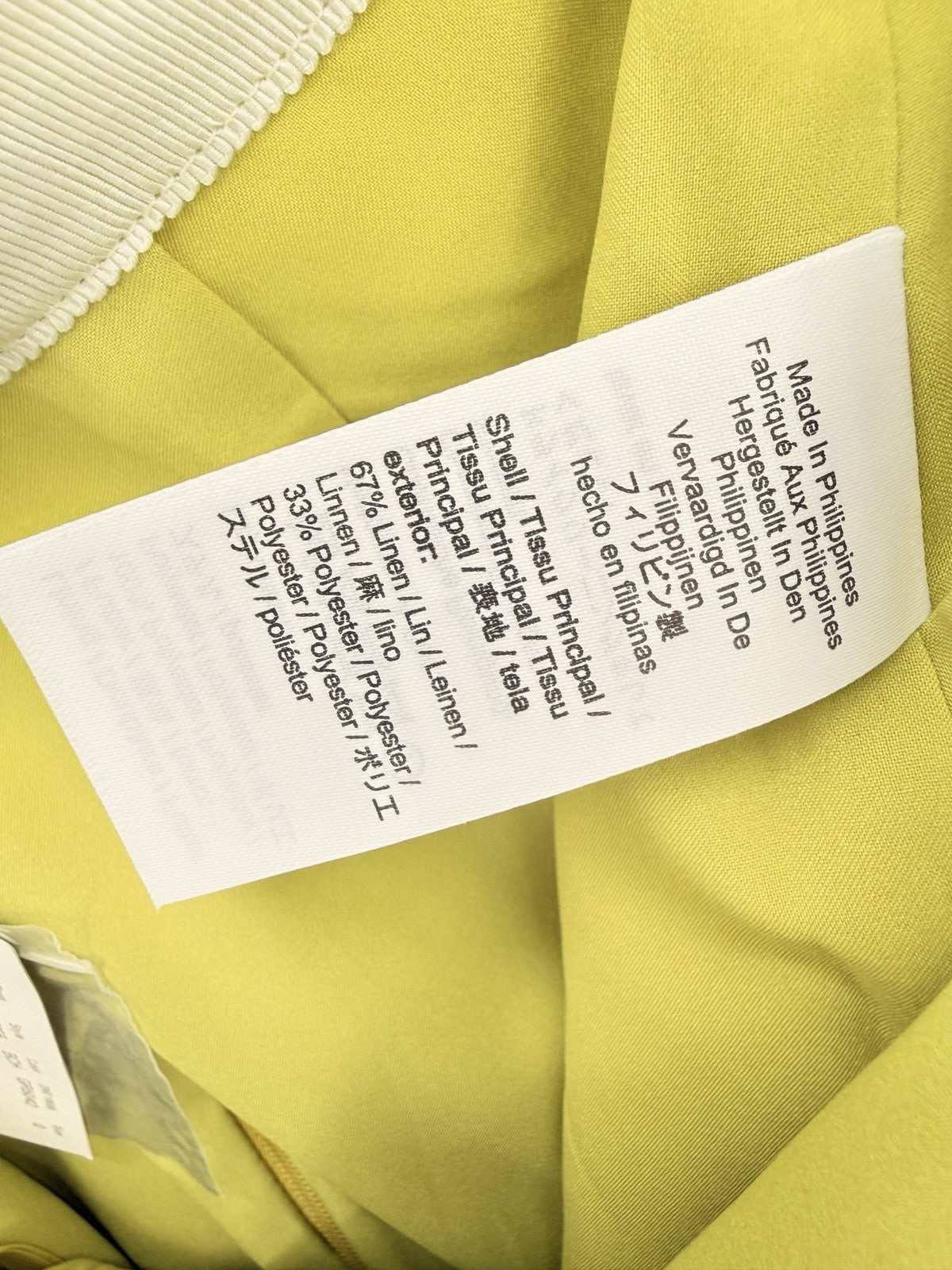 J Crew Mini Skirt 0 Stretch Linen Patch Pockets Yellow A Line Womens New NWT