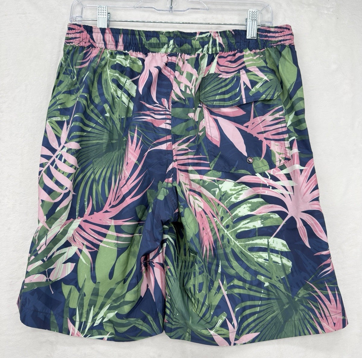 Hurley Board Shorts Medium Mens Blue Floral Unlined Pockets Swim Trunks 9” NWT