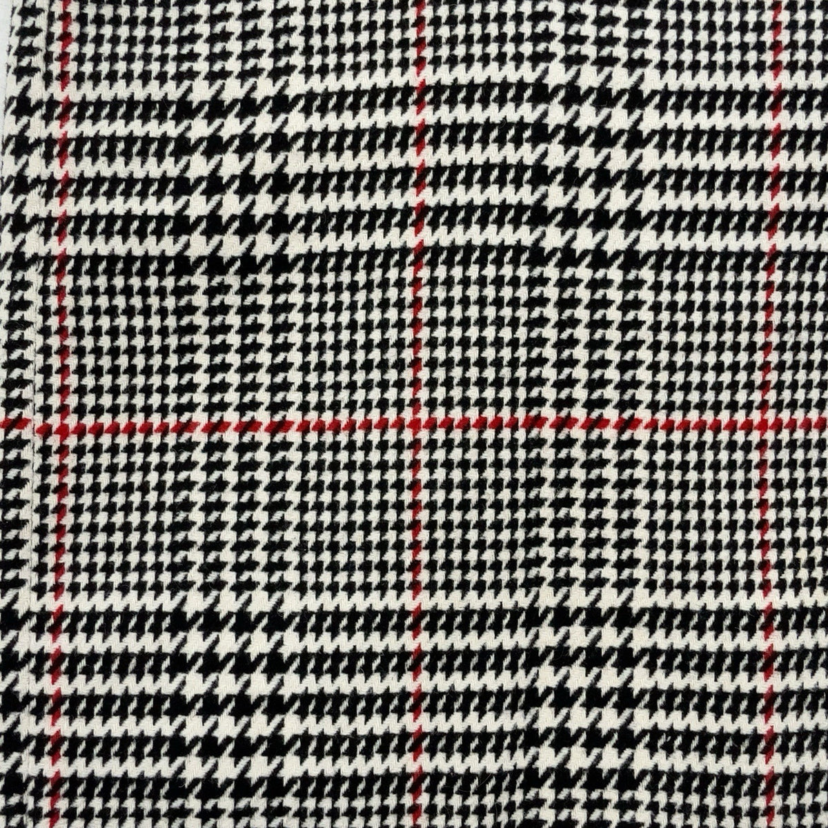 Talbots Skirt Size 12 Houndstooth Plaid Wool Blend Black Red Pencil A Line