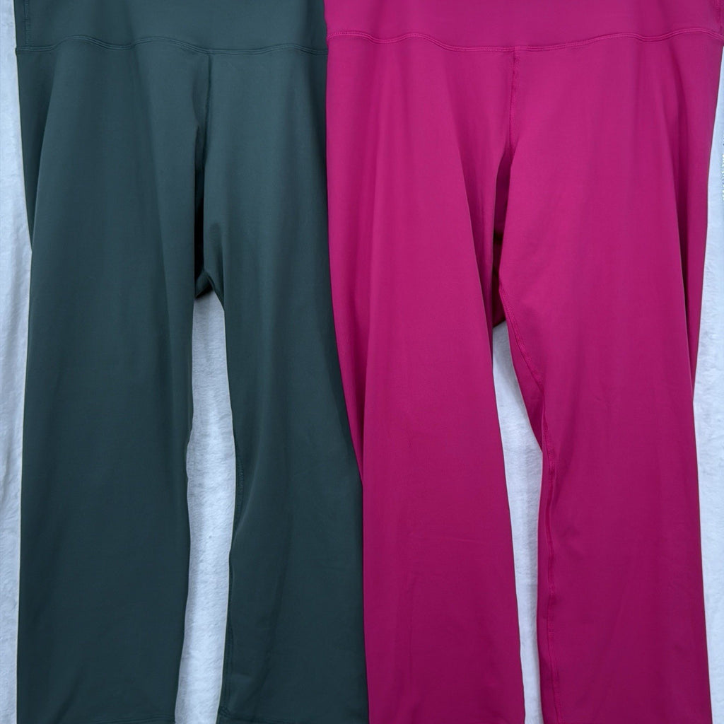 Old Navy Leggings XXL Tall Powerpress Crop High Rise Green Pink Womens Lot Pairs