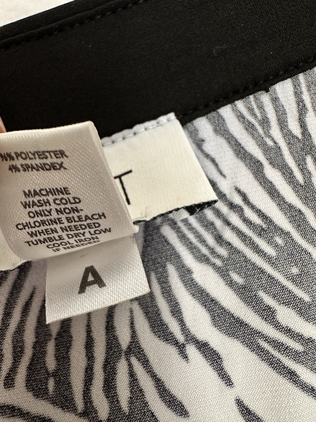 Ann Taylor LOFT Dress Small Sleeveless Black White Palm Tree Print A Line