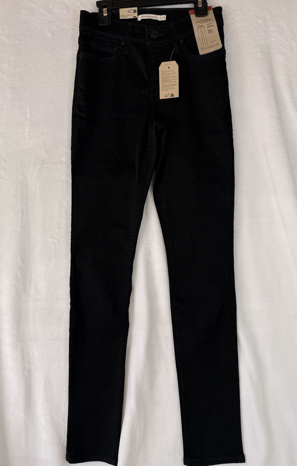Levis 311 Shaping Skinny Jeans 25 Womens Black 25x30 New NWT