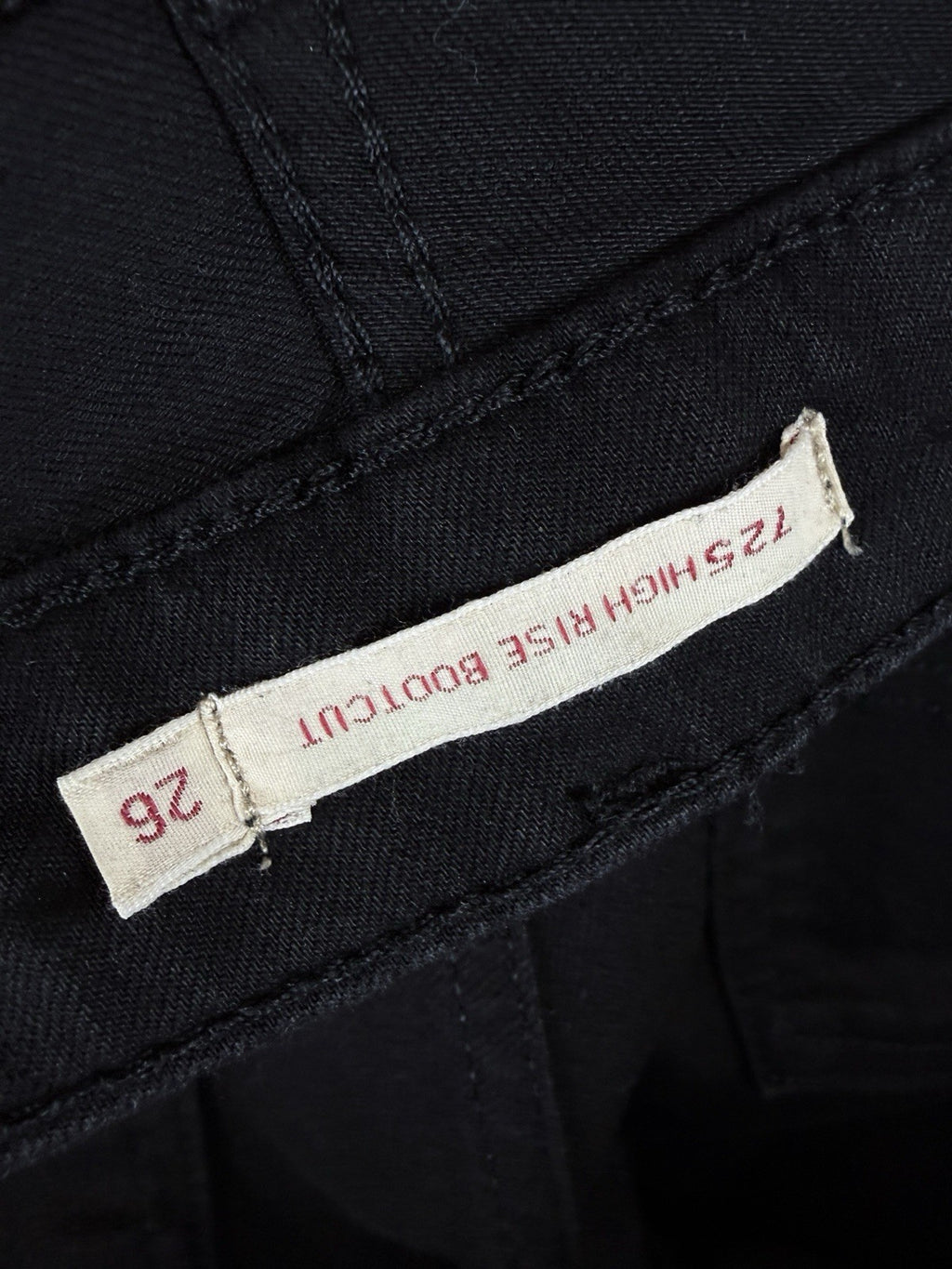 Levis 725 High Rise Bootcut 26 Jeans Womens Black 26x32 Levi’s Boot Cut