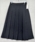 GU Wrap Pleated Midi Skirt Medium Women Black Uniqlo Dark Academia Hipster New