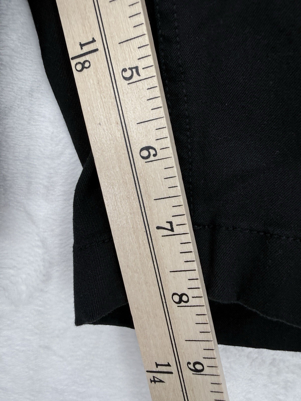 Mugsy Travelers Shorts Large Mens Black 8” Cotton Stretch Back Elastic