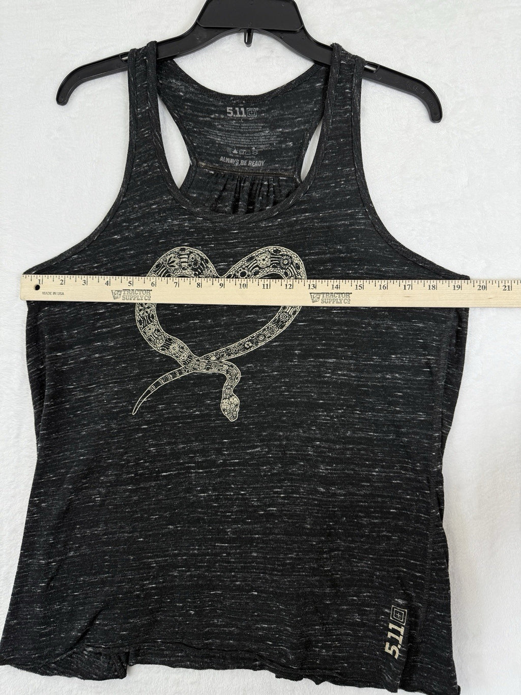 5.11 Tactical Top Womens Large Gray Snake Sleeveless Don’t Tread On Me