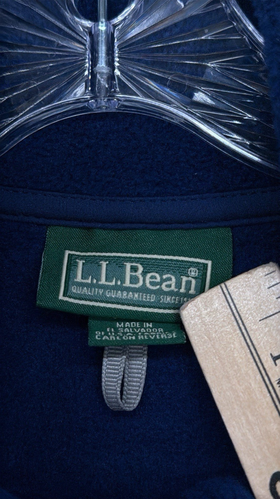 Vintage LL Bean Fleece Jacket XL Men Blue Full Zip Mock Neck 90s