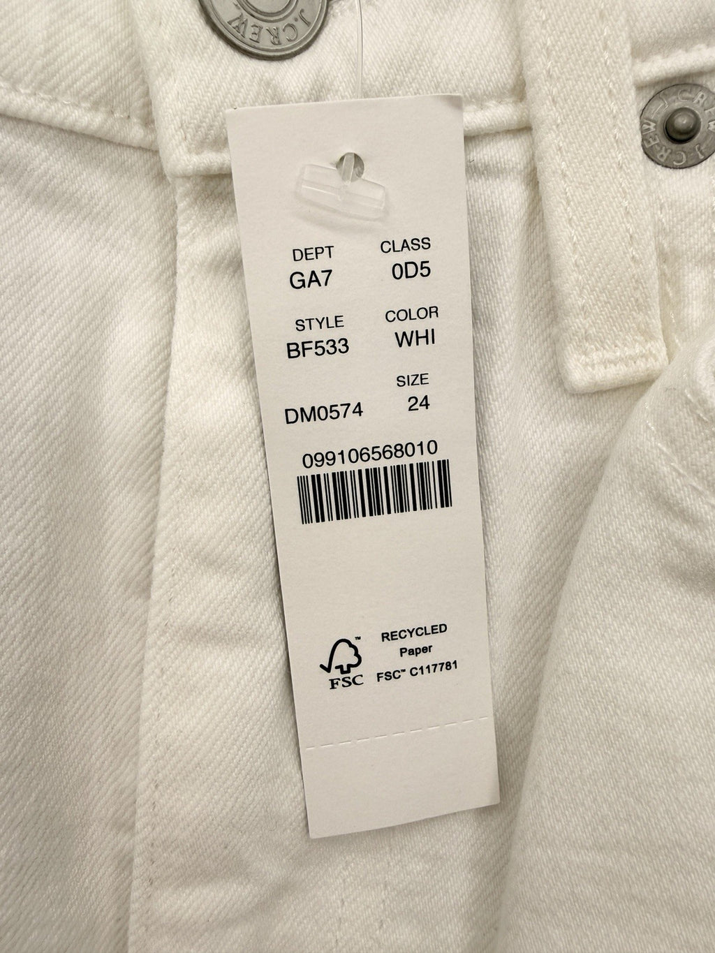 J Crew Slim Boyfriend Jeans 24 White Raw Hem Womens Denim New NWT