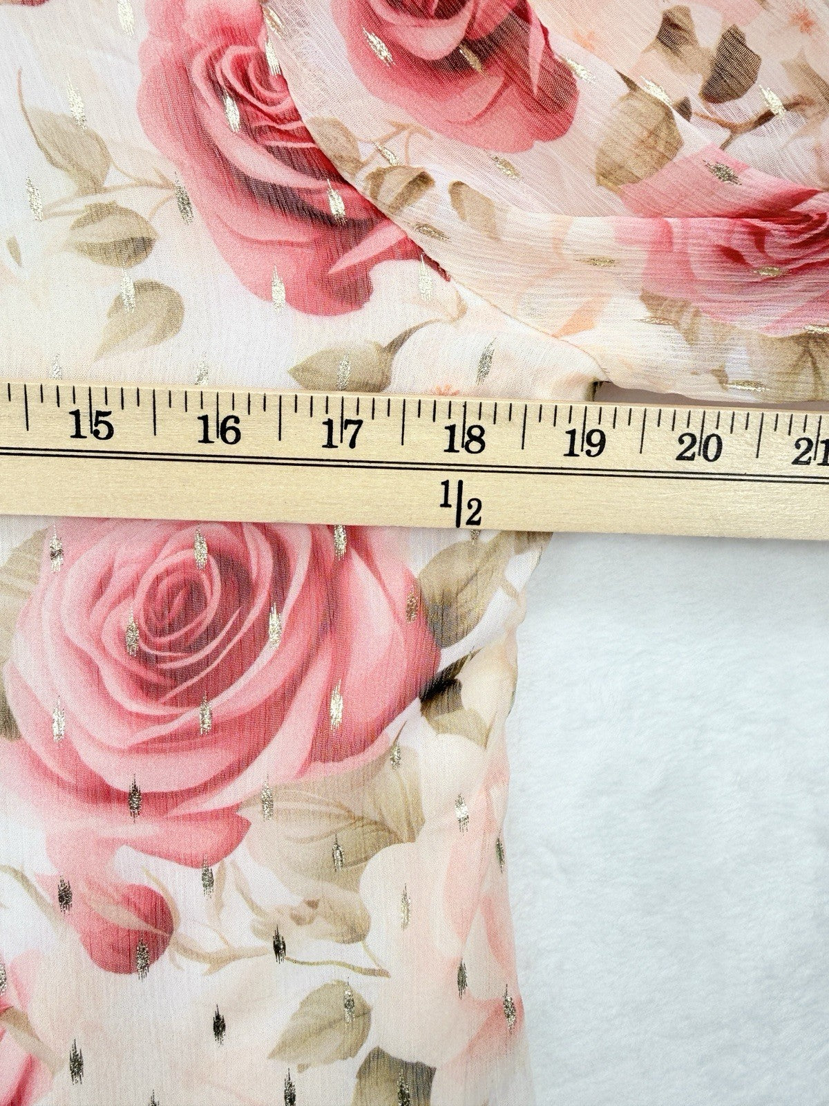 Autres Filles Top Small Pink Roses  Long Sleeve Blouse Cottagecore Fairycore New