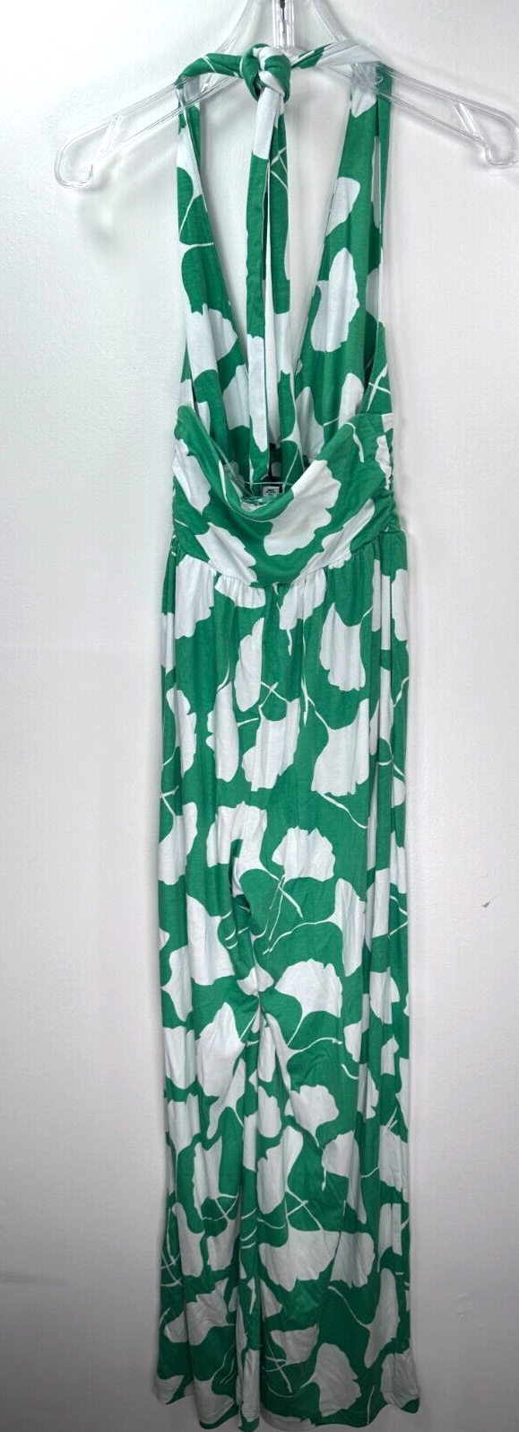 DVF For Target XS Women's Halter Ginkgo Green Jumpsuit Diane Von Furstenberg NEW