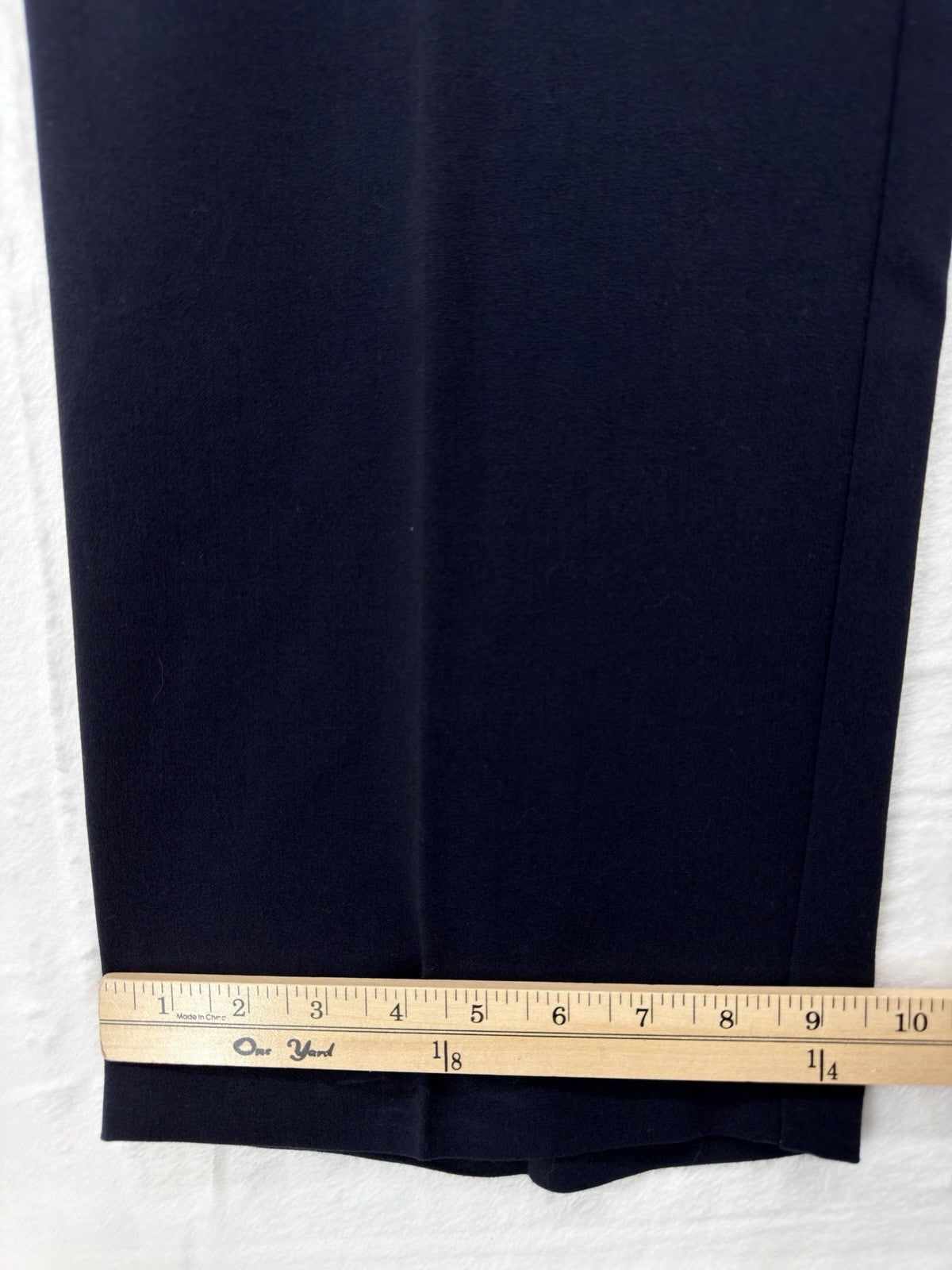 Briggs New York Pants 14 Short Navy Blue Straight Leg Womens 14S