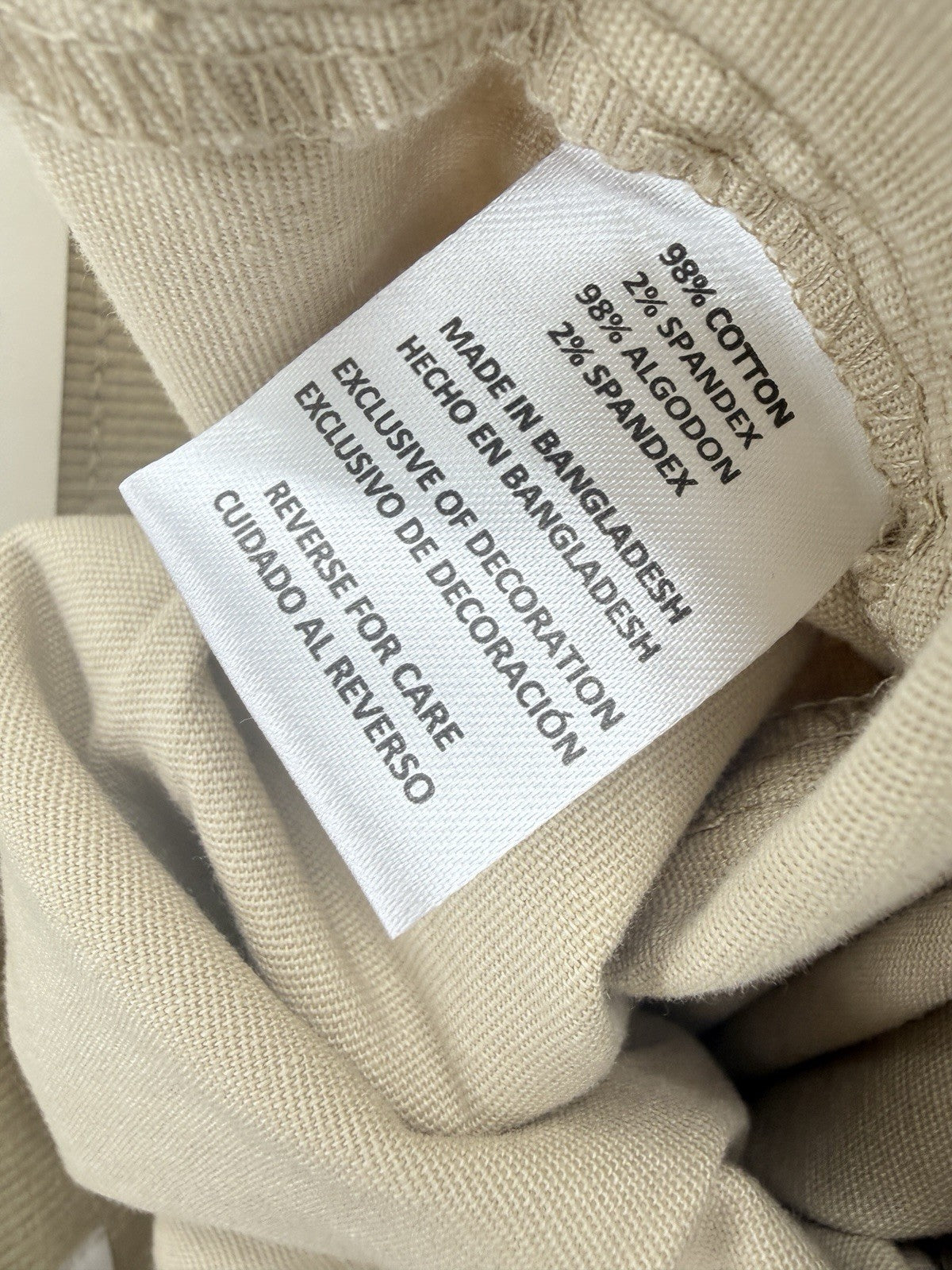 Laguna Joggers Pants Large Mens Tab Beige Pull On Stretch Twill New NWT