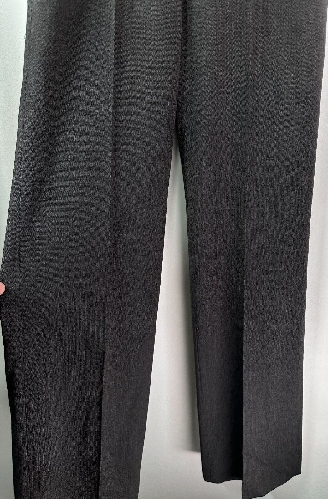 Tahari Dress Pants 2 Charcoal Gray Wide Leg NWT Stretch Womens