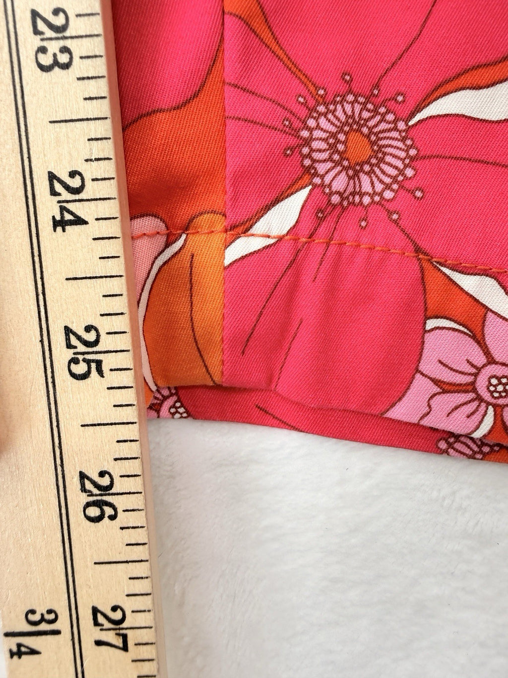 Talbots Perfect Crop Pants 12 Curvy Pink Orange Floral Print Womens