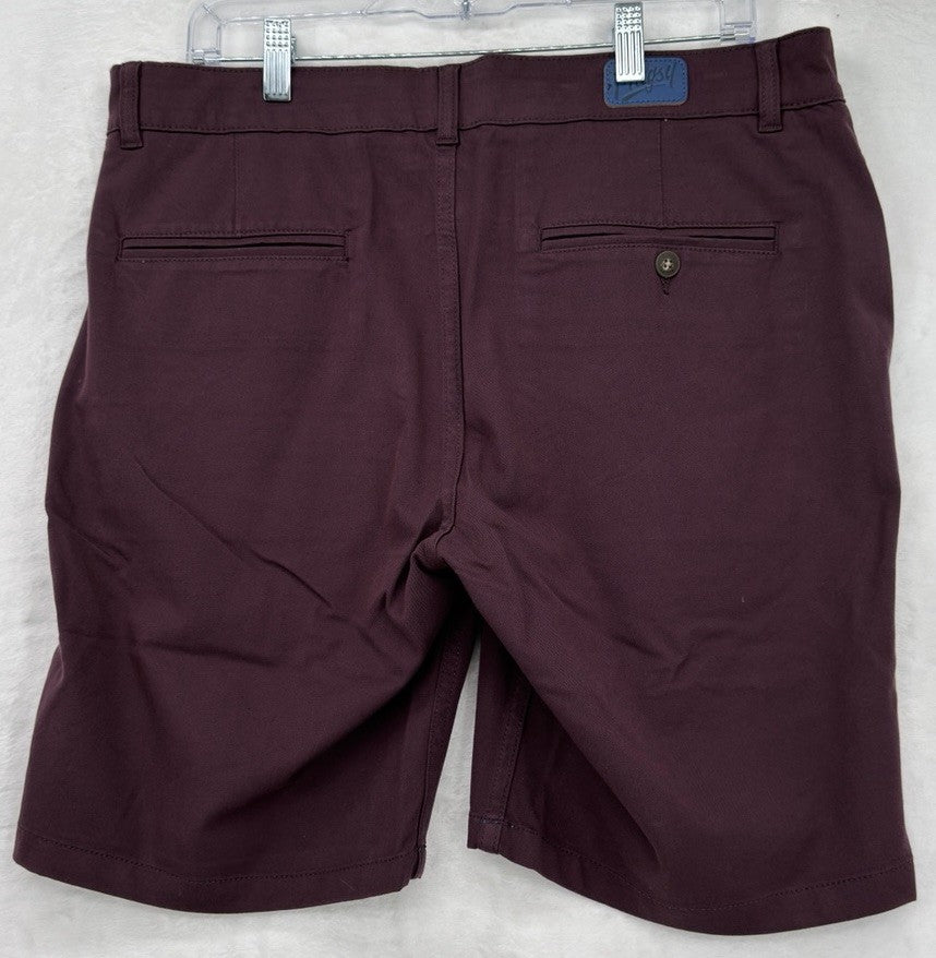 Mugsy Shorts 35 Ports 9” Maroon Chino Mens