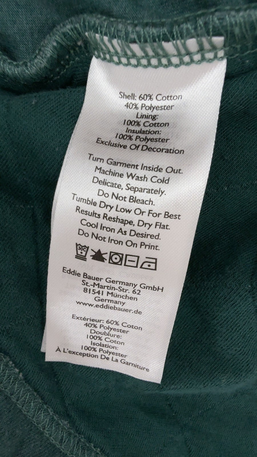 Eddie Bauer Quilted Shirt Jacket XS Womens Green Shacket Button Down