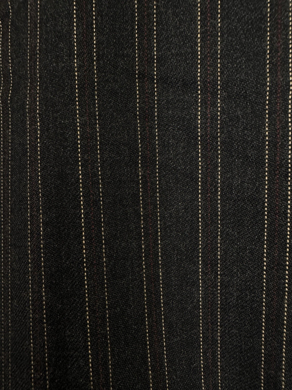 Armani Exchange 100% Wool Pants Womens 8 Gray Pinstriped Made In Italy Raw Hem