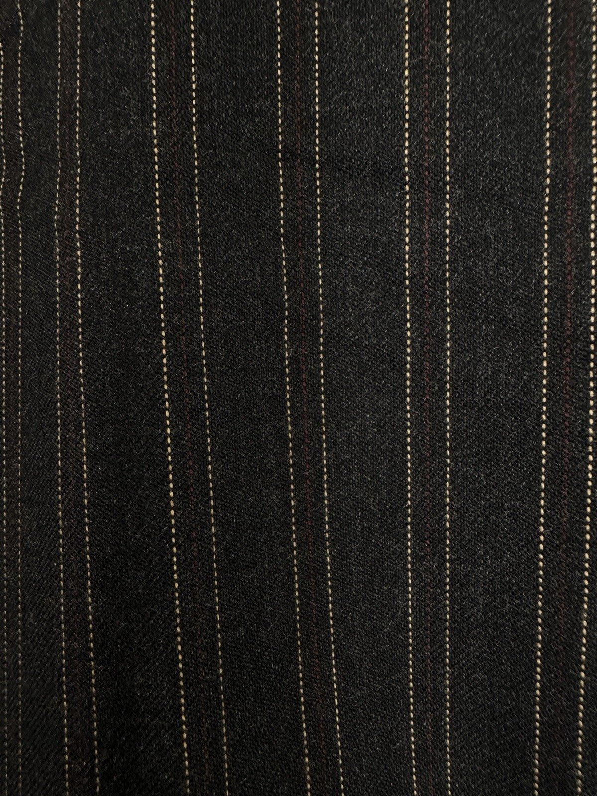 Armani Exchange 100% Wool Pants Womens 8 Gray Pinstriped Made In Italy Raw Hem