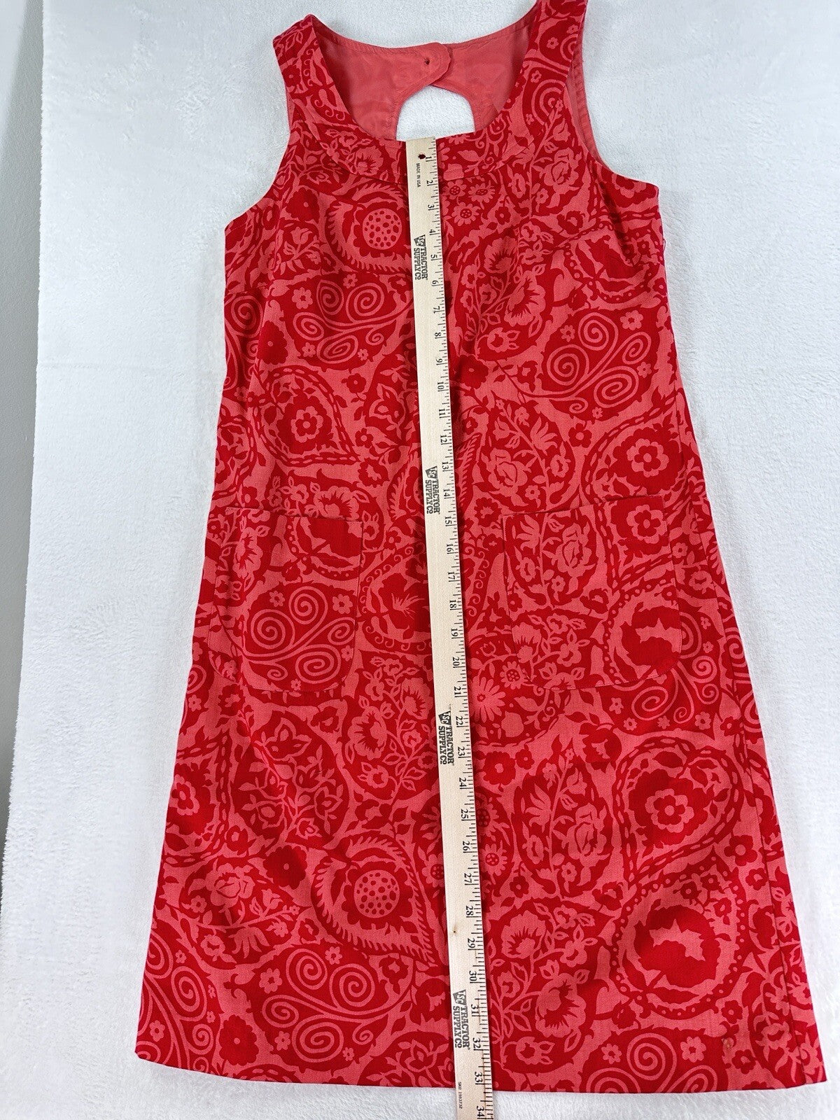 Ann Taylor Dress 4 Sleeveless Cotton Pink Orange Print Shift Summer