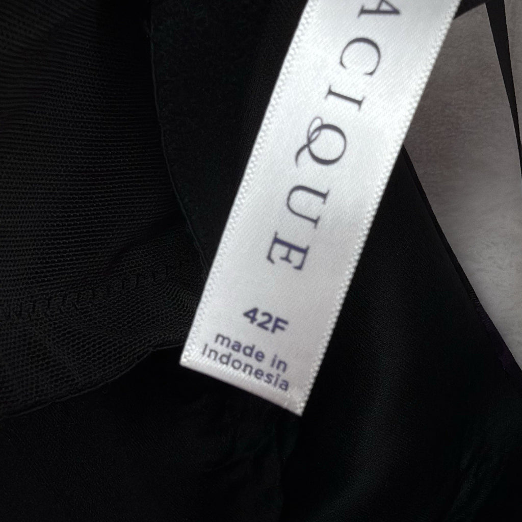 Cacique Bra 42F Boost Balconette Black Purple Strappy Lane Bryant New NWT