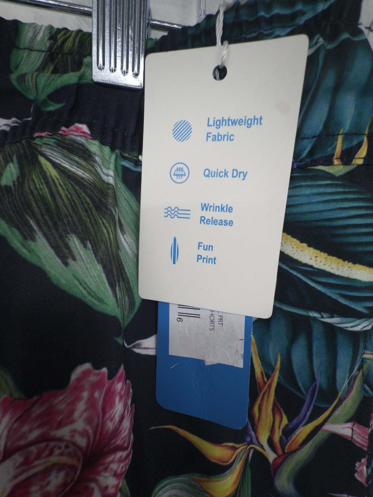 Blue Wave Swim Trunks XXL Mens Black Floral Swimsuit Mesh Lined 6.5” New NWT