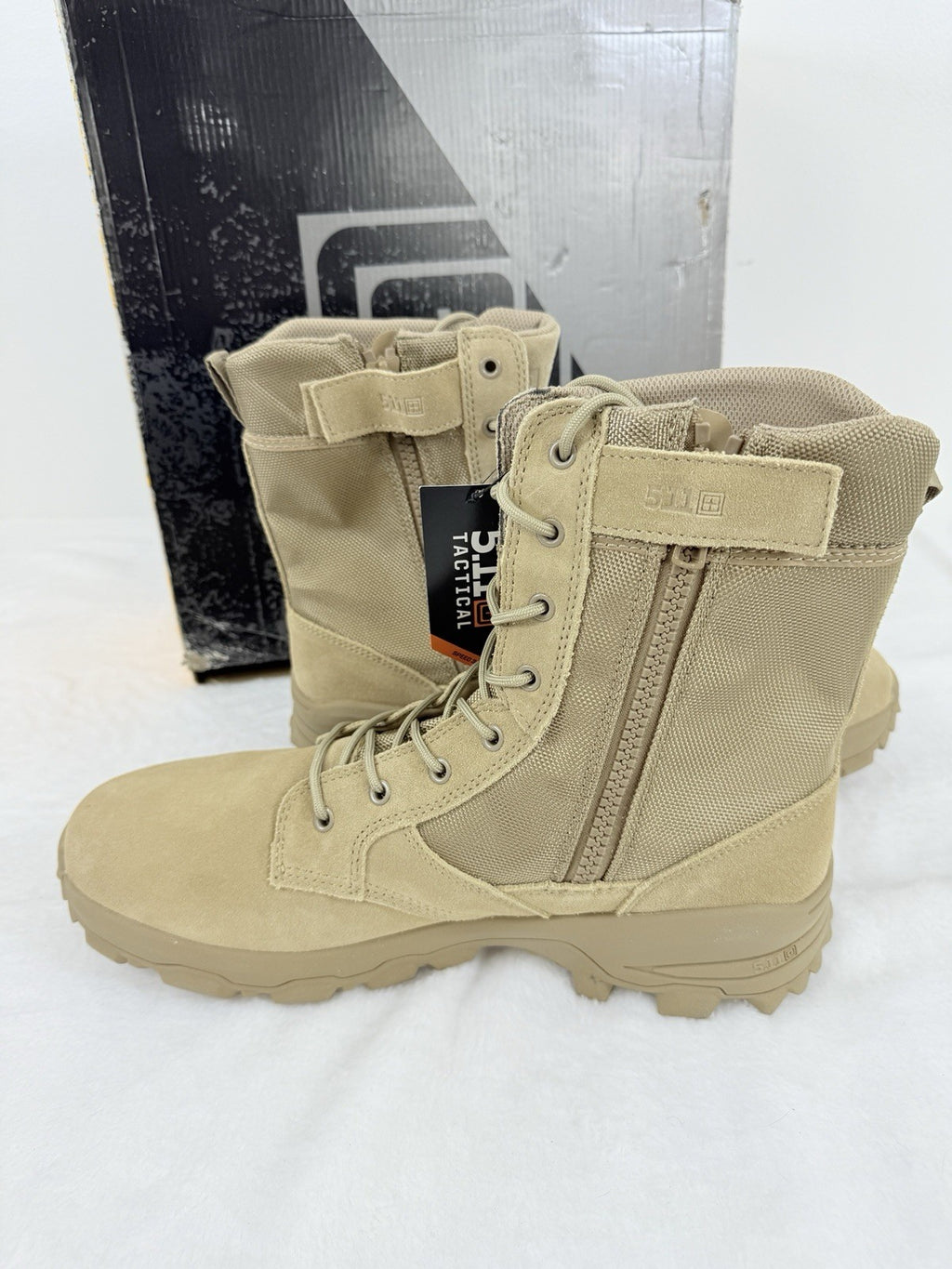 5.11 Tactical Boots 14 Mens Speed 3.0 8” Desert Side Zip ASTM Tan New
