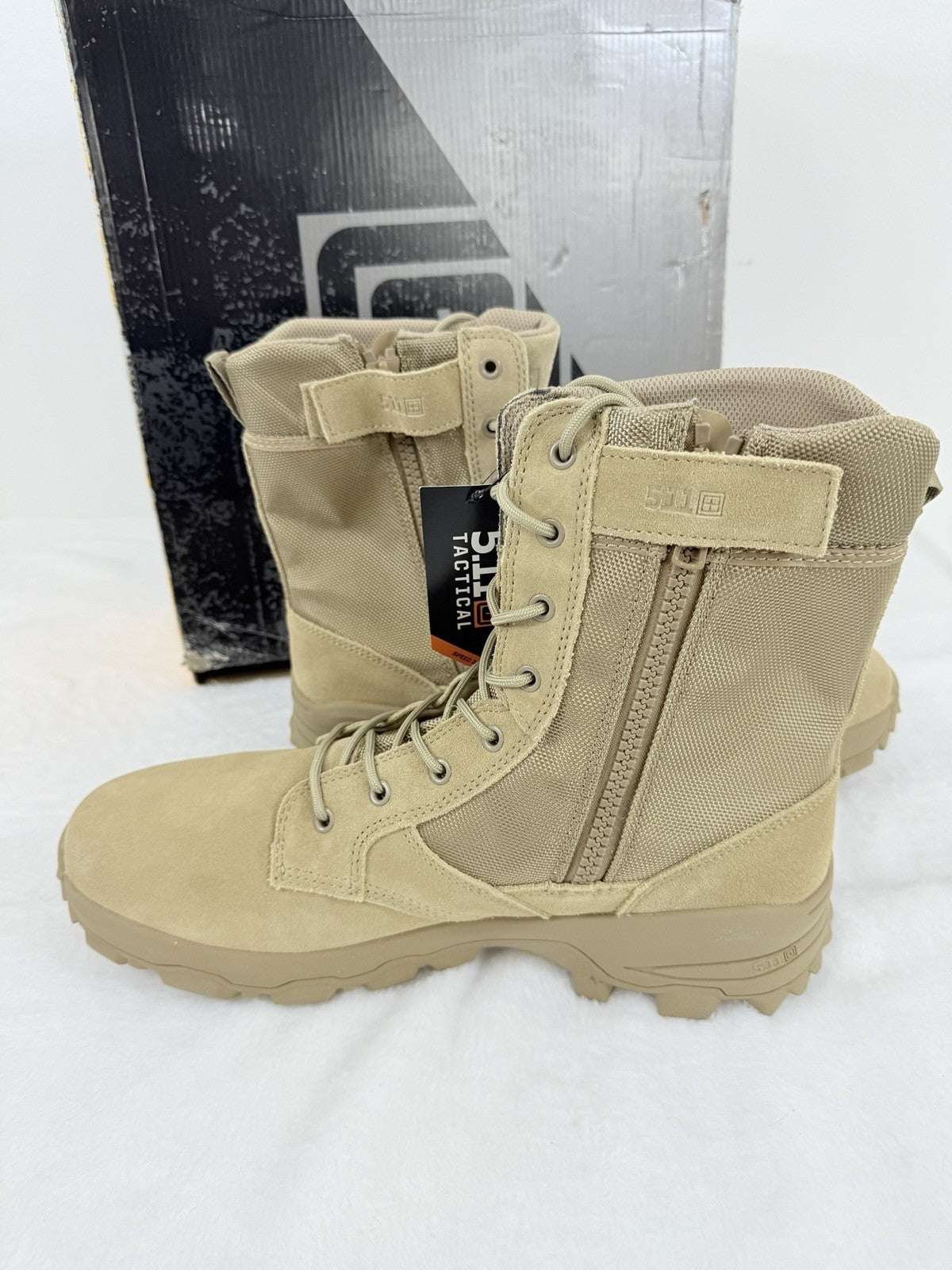 5.11 Tactical Boots 14 Mens Speed 3.0 8” Desert Side Zip ASTM Tan New