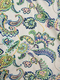 Talbots Perfect Skimmer Pants 12 Curvy White Paisley Print Womens Cropped