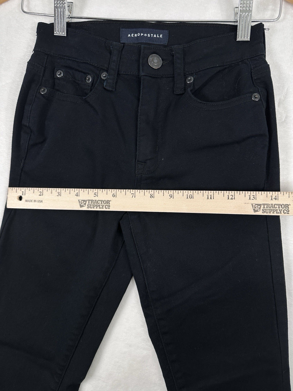 Aeropostale 00 Super High Rise Jegging Black Jeans  Womens