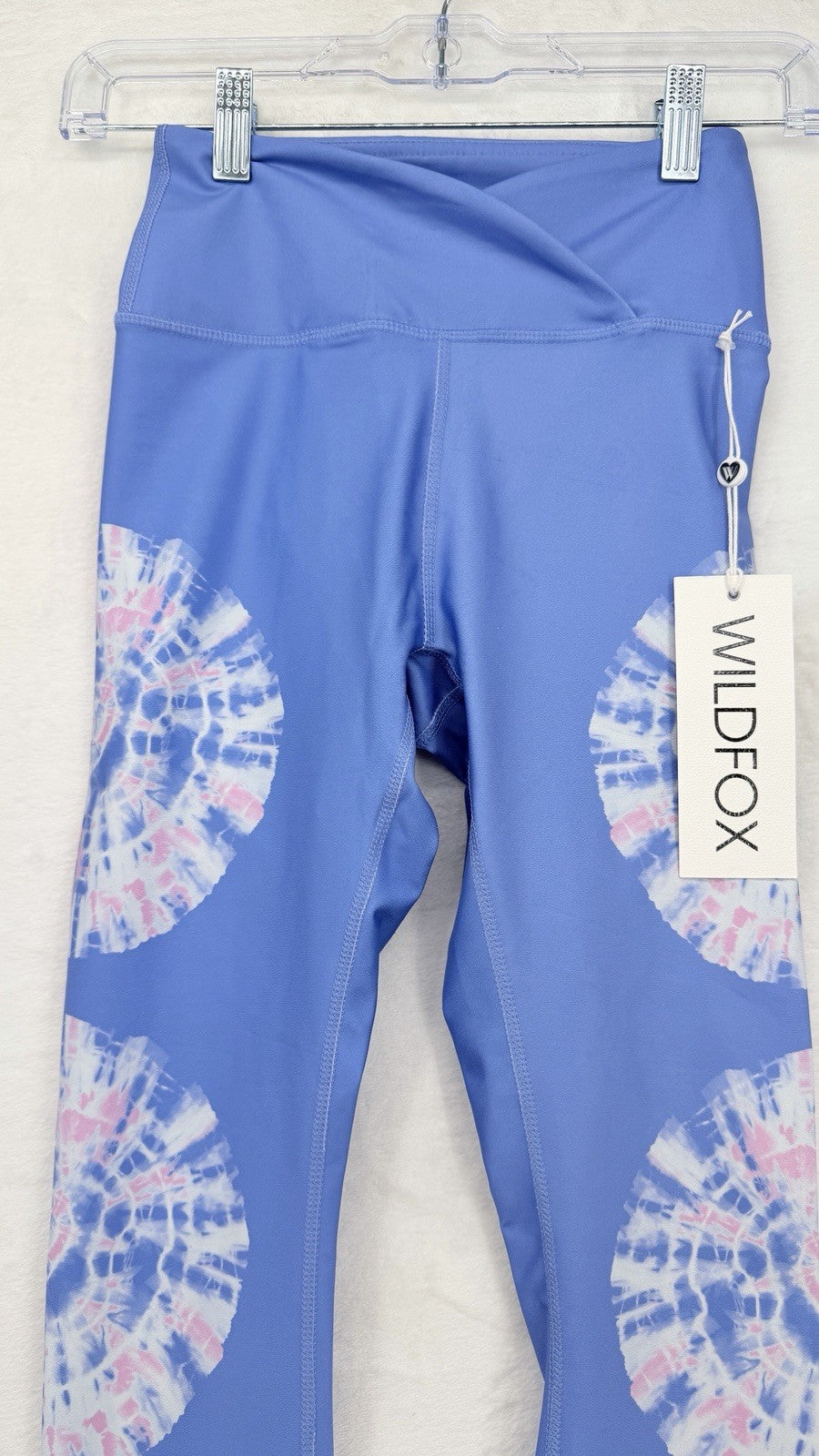 Wildfox Leggings XS Maci Blue Tie Dye 7/8 Wild Fox Womens New NWT