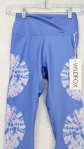 Wildfox Leggings XS Maci Blue Tie Dye 7/8 Wild Fox Womens New NWT