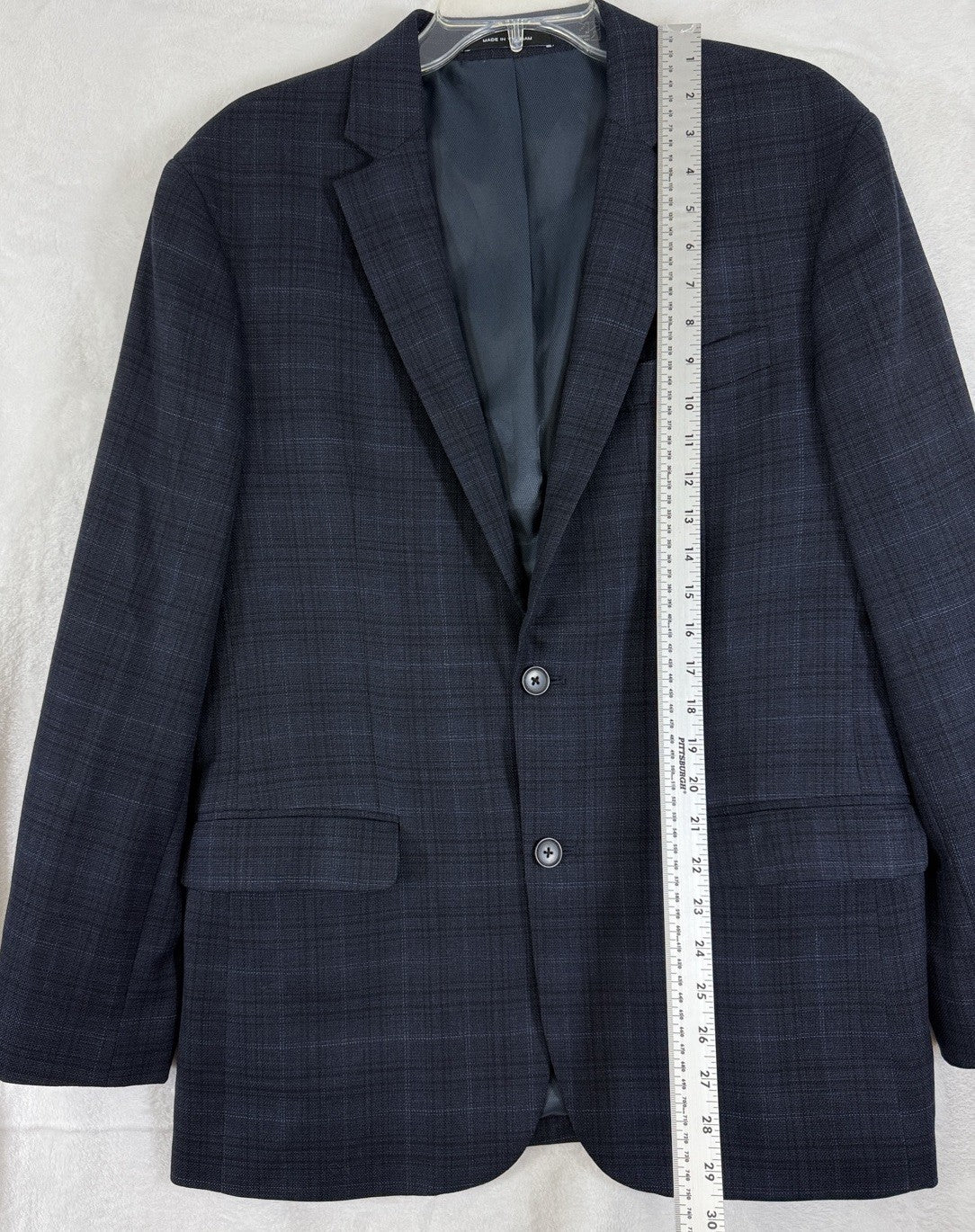 Awareness Kenneth Cole Blazer 40R Blue Suit Jacket Sport Coat Wool Blend Men