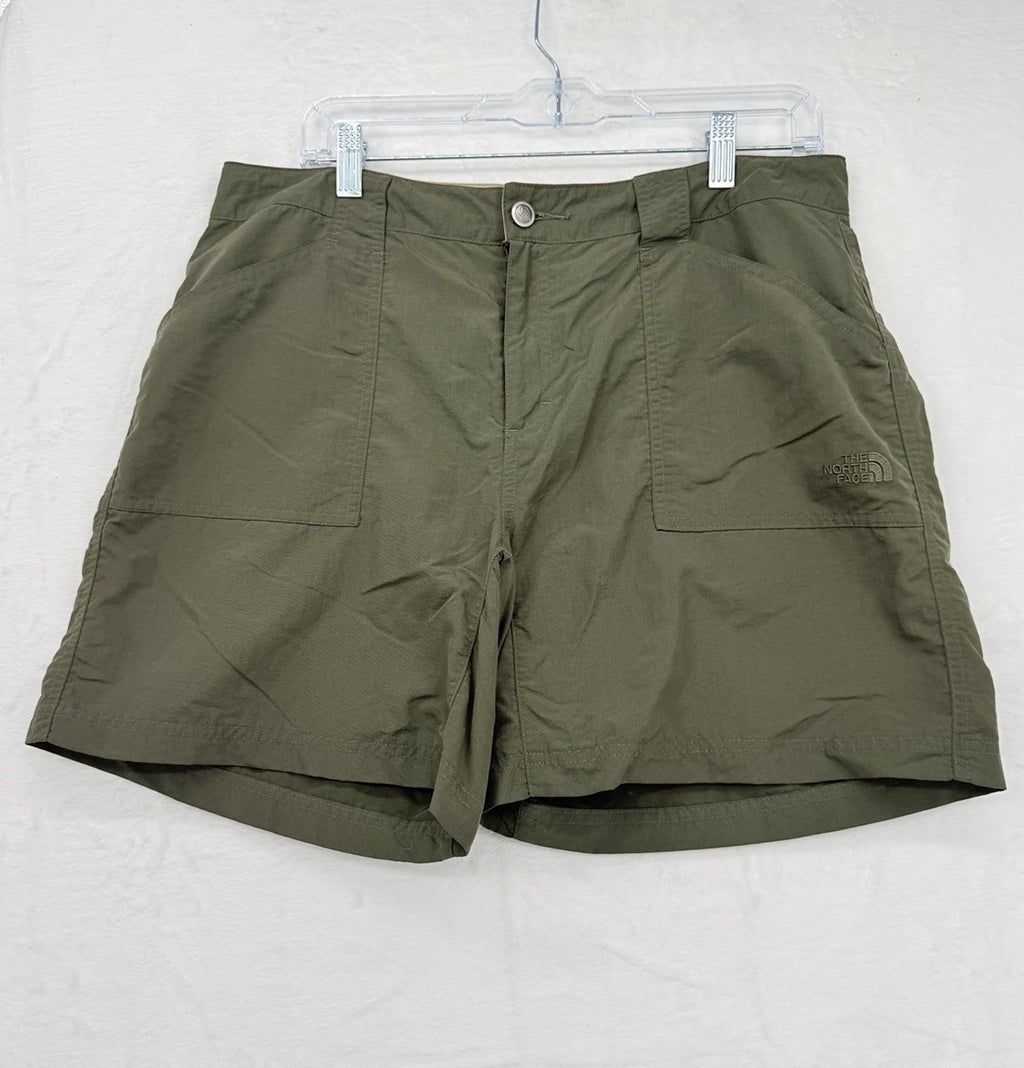 The North Face Hiking Shorts 14 Womens Olive Green Utility Nylon 6”