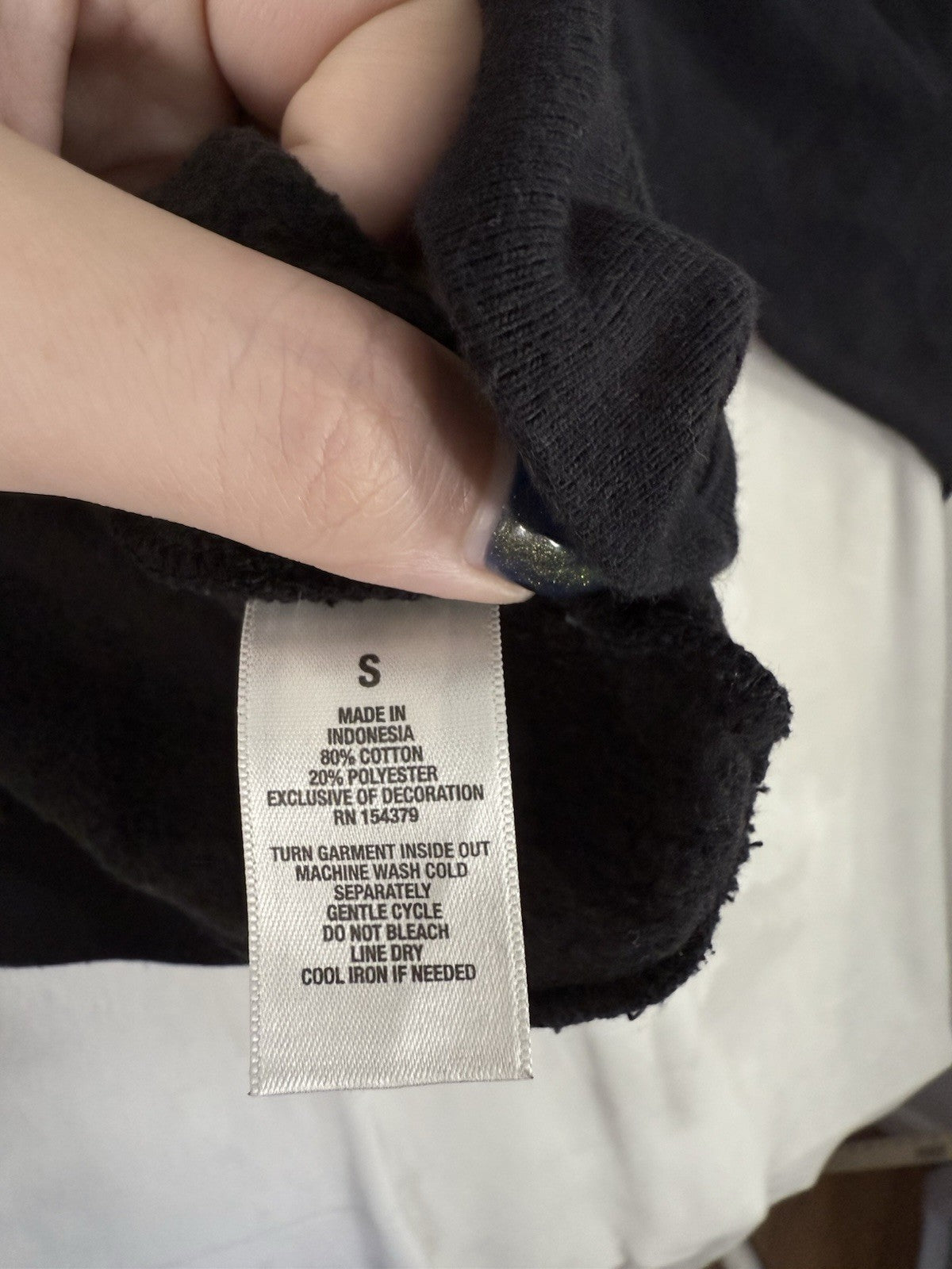 Aeropostale Top Small Womens Black Tiger Sweatshirt Embroidered Embellished