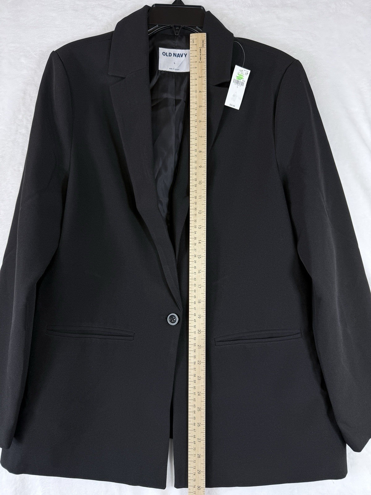 Old Navy Blazer Women Large Black Jacket Classic Stretch New NWT