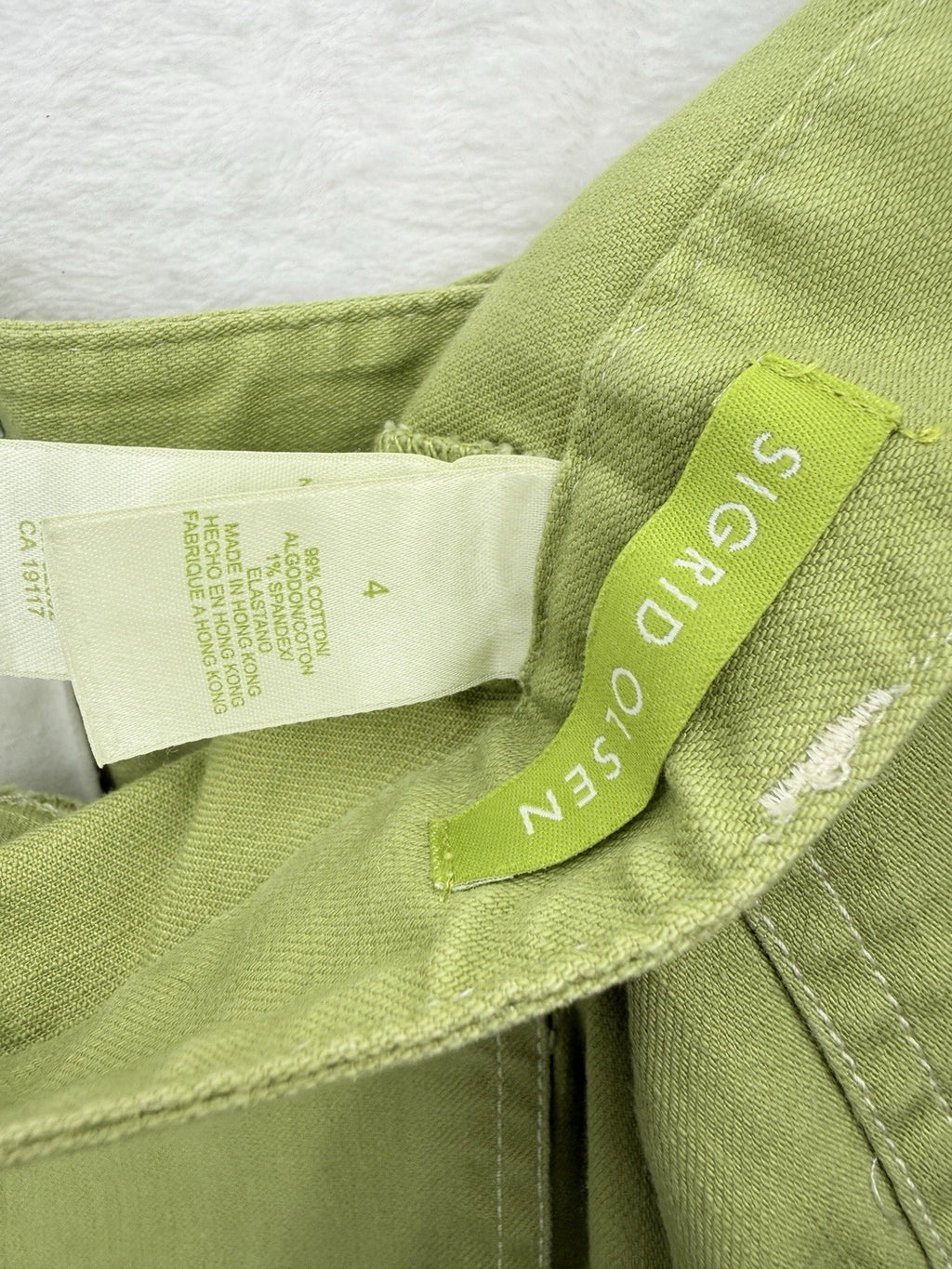 Sigrid Olsen Modernist Jeans 4 Womens Bright Green Straight Leg