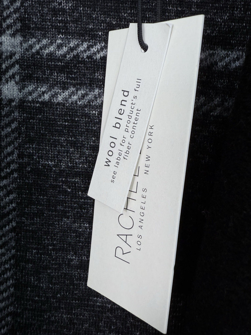 New Rachel Zoe Large Vest Boack Plaid Sleeveless Wool Blend Jacket Womens