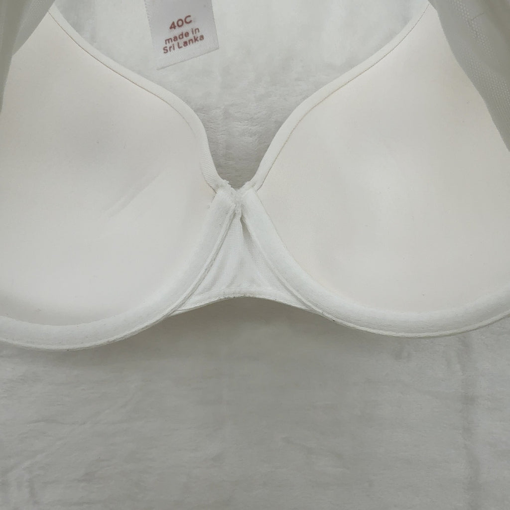 Cacique Bra 40C Lightly Lined T Shirt Womens White Lane Bryant