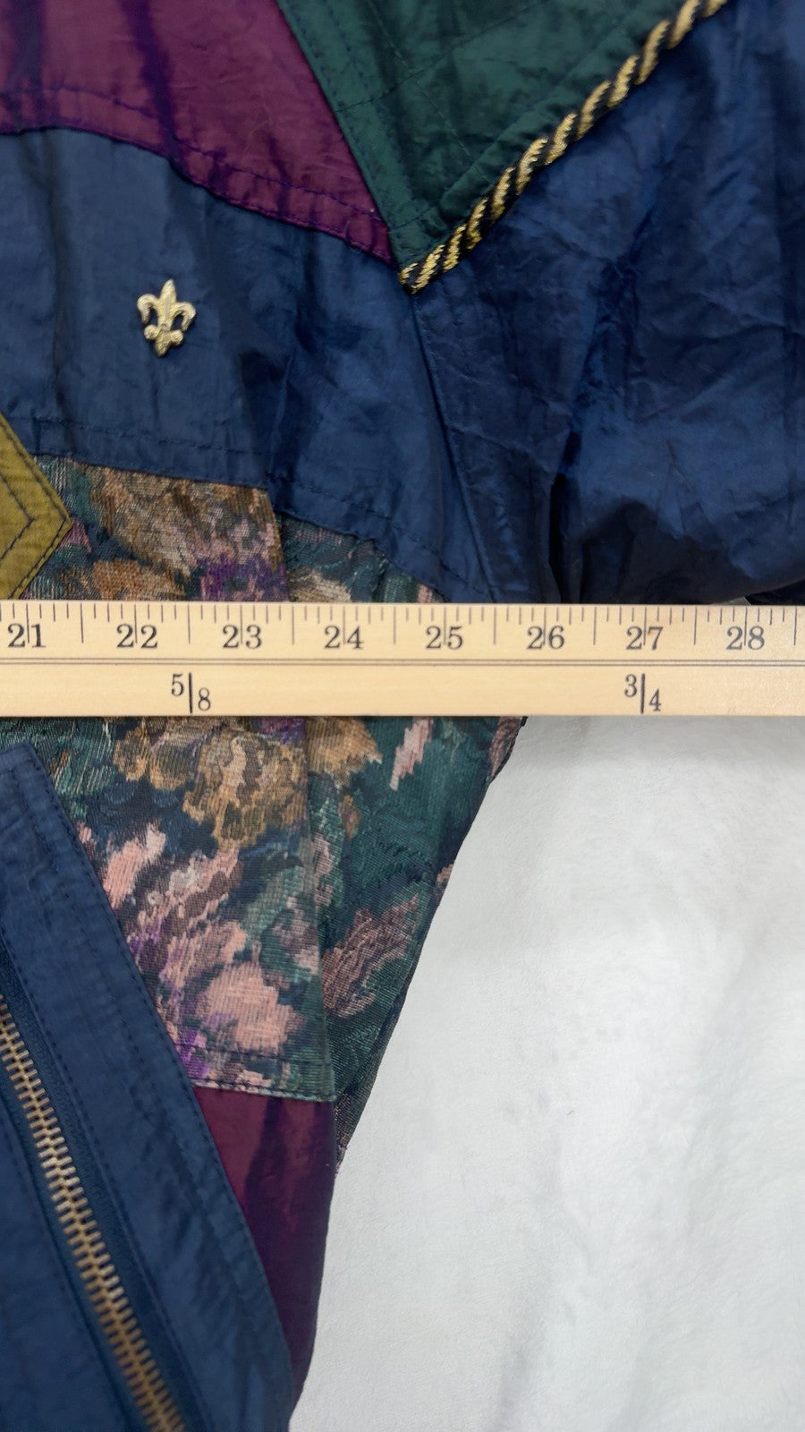 Vintage 90s Beverly Hills Blues Jacket Medium Fresh Prince Style Hipster Coat