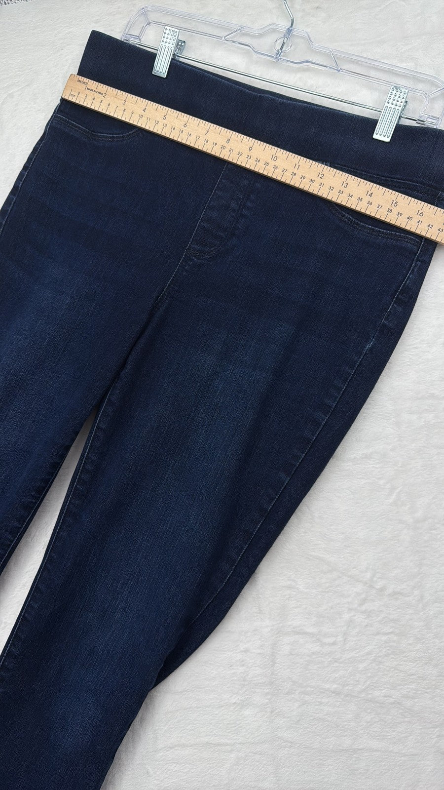 Talbots Pull On Jegging Jeans 10 Womens Dark Blue Stretch Denim
