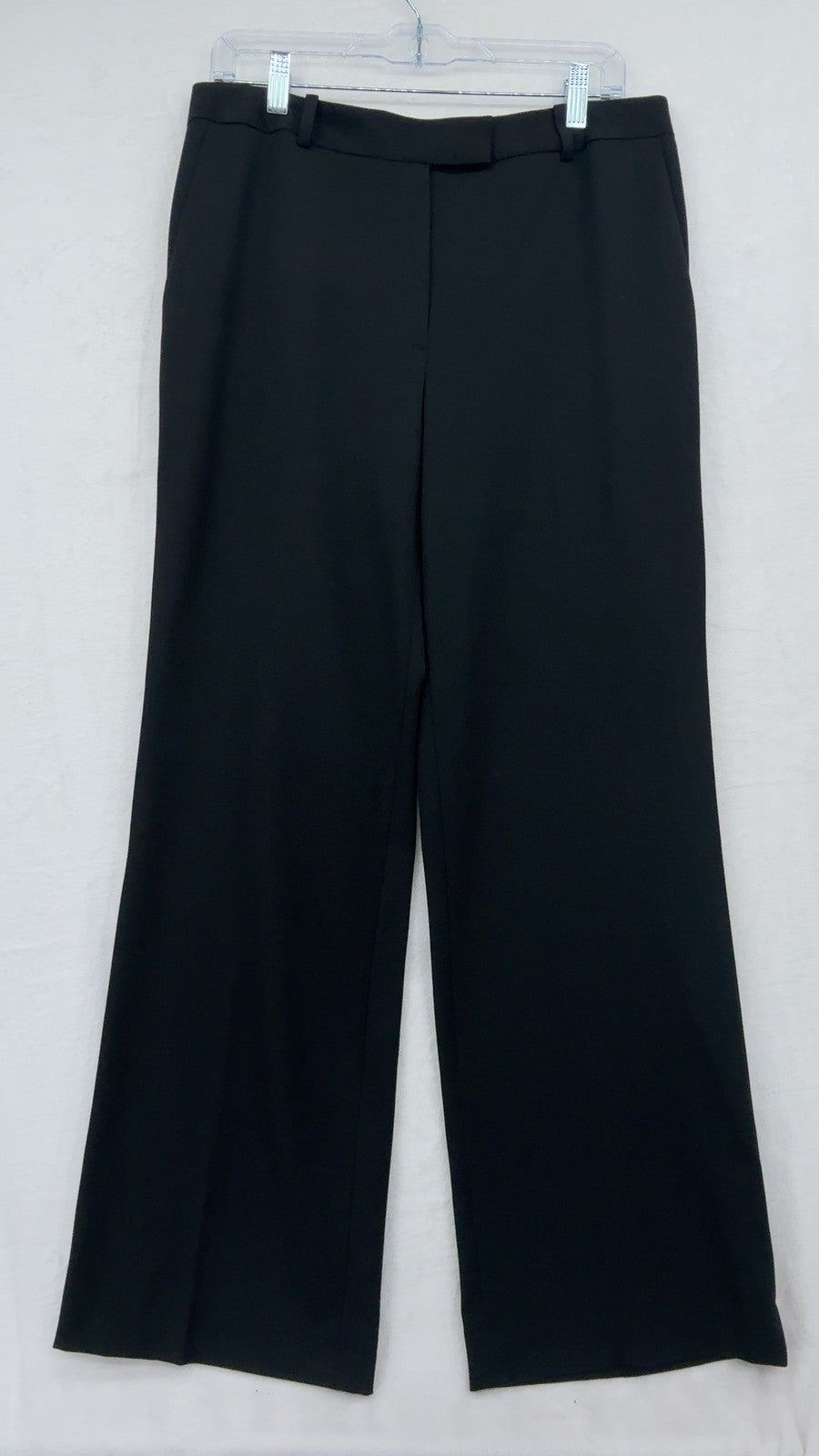 Brooks Brothers 346 Dress Pants 12 Womens Black Caroline Fit Straight Leg