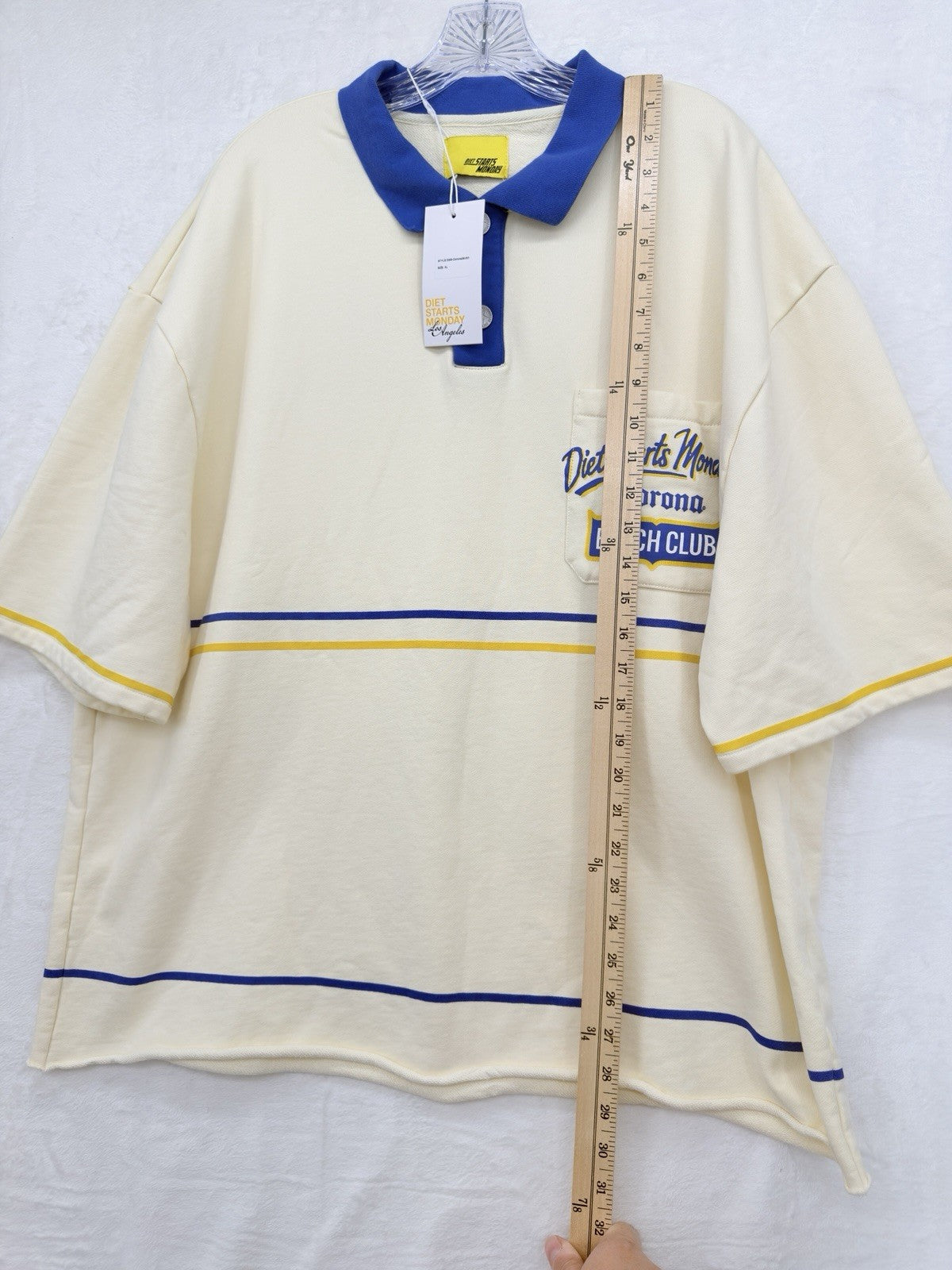 Diet Starts Monday x Corona Beach Club Polo Shirt XL Mens Short Sleeve New NWT