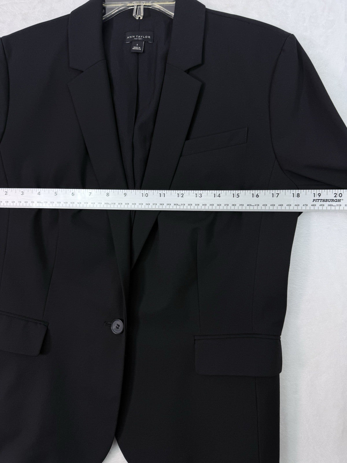 Ann Taylor Jacket 8 Black Blazer Womens One Button