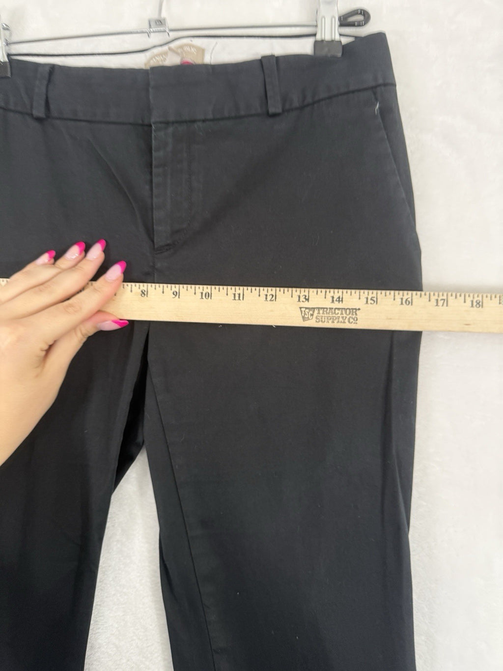 Banana Republic Hampton Pants Black 2 Petite 2P Ankle Womens Cotton Stretch