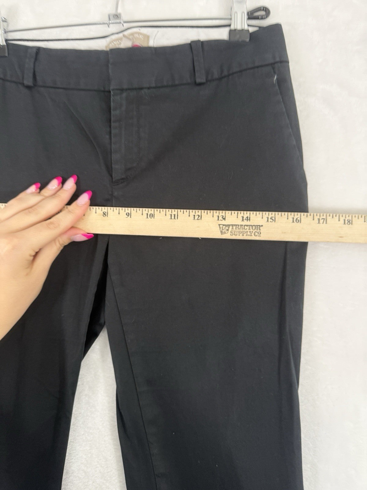 Banana Republic Hampton Pants Black 2 Petite 2P Ankle Womens Cotton Stretch